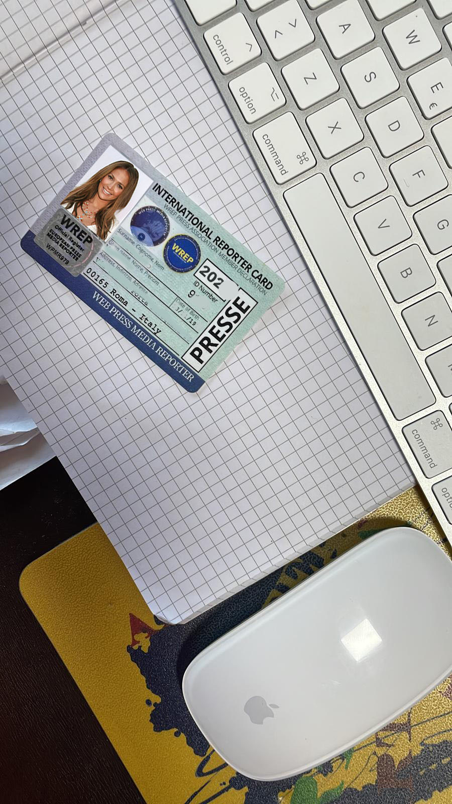 Wrep Web Reporter, identity recognition card